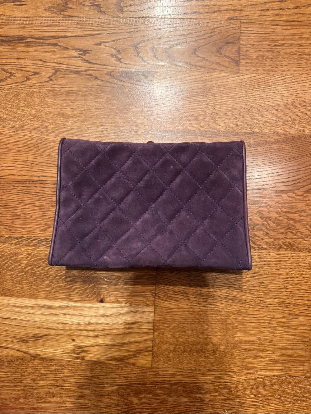 Chanel Quilted Suede Tassel Vanity Bag Purple - Picture 2 of 8